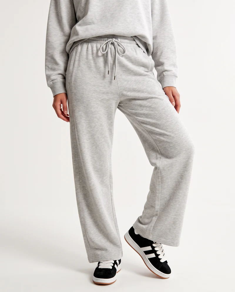 Pantafitness con elastico e tasche laterali - Grigio chiaro mel.