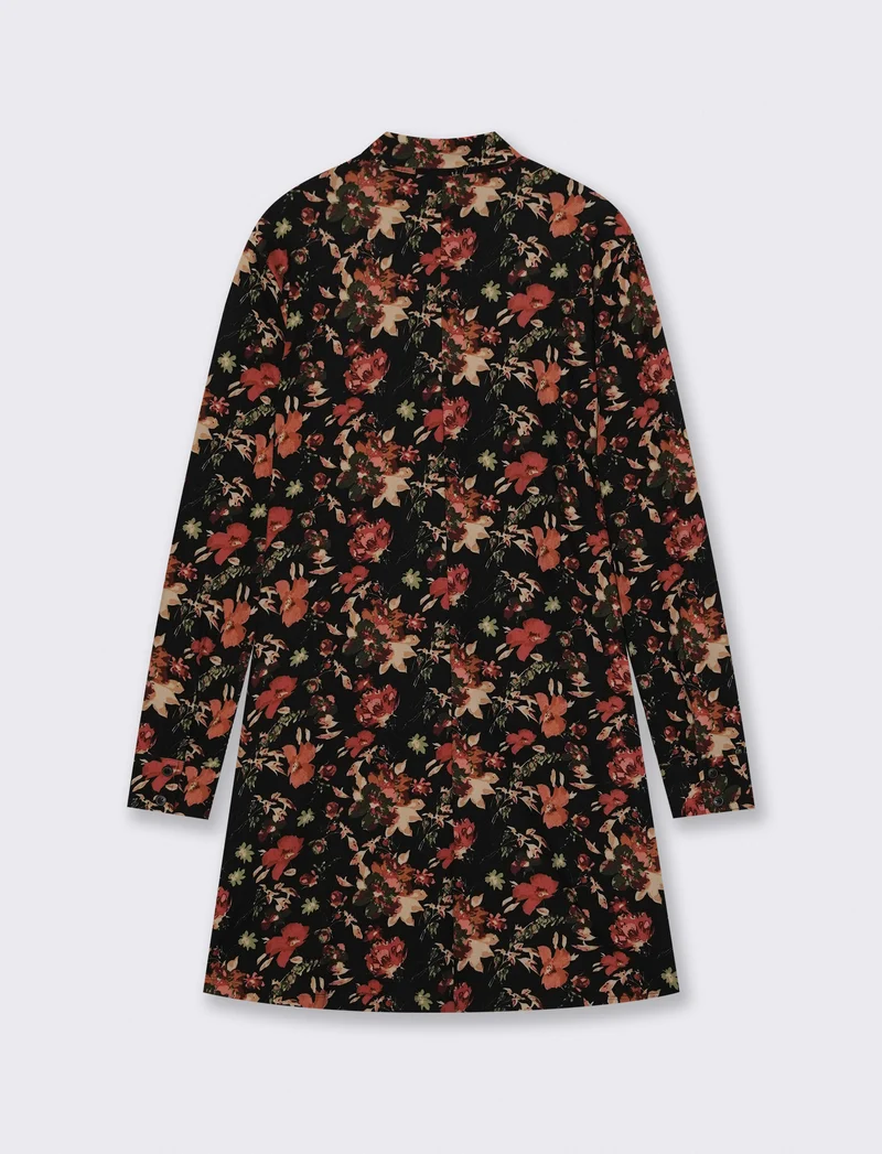 Vestito a manica lunga con colletto polo - var 1