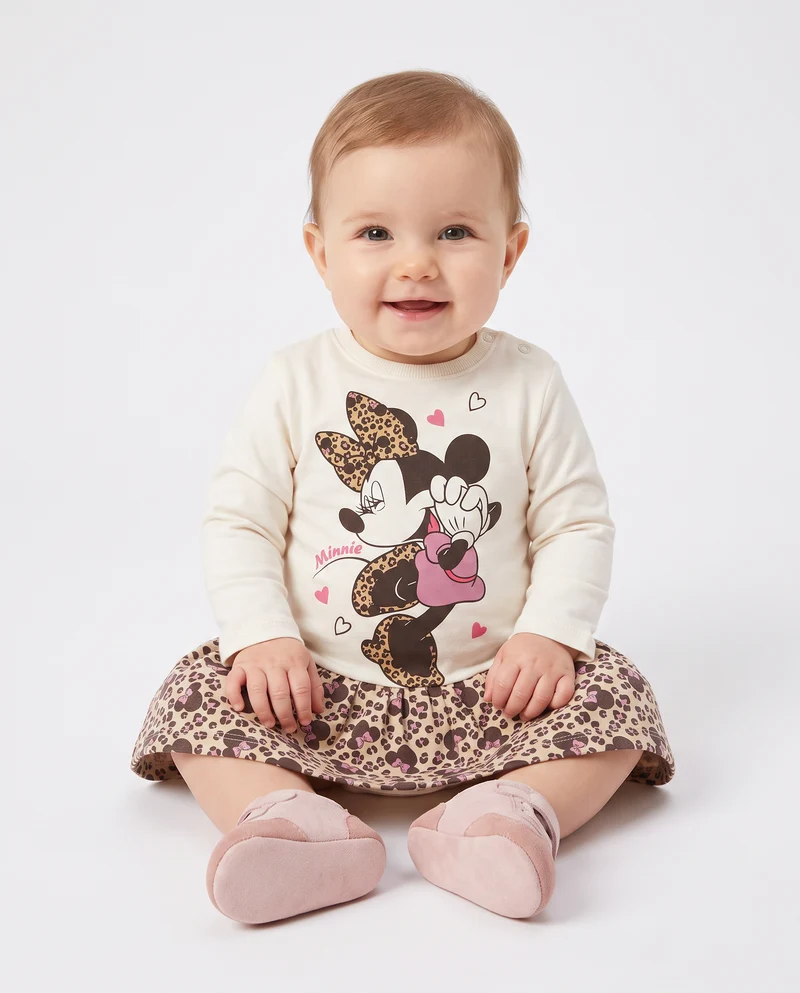 Abito Minnie Leopardato con Balze - Fantasia