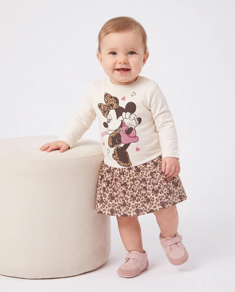 Abito Minnie Leopardato con Balze - Fantasia