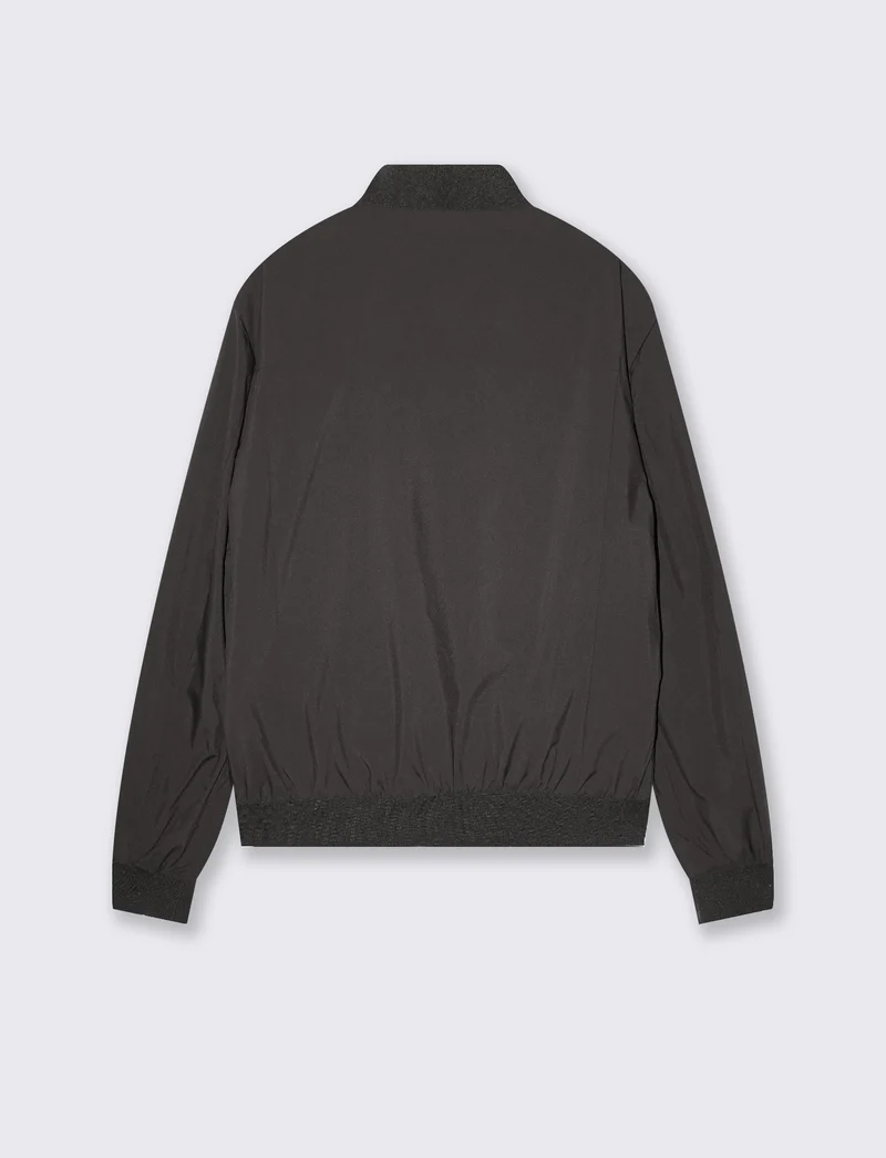 Bomber Basic in Tessuto Tecnico - Moro