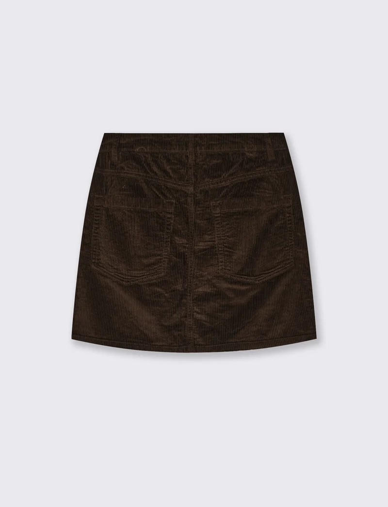 Gonna mini a vita alta elegante e trendy - Moro