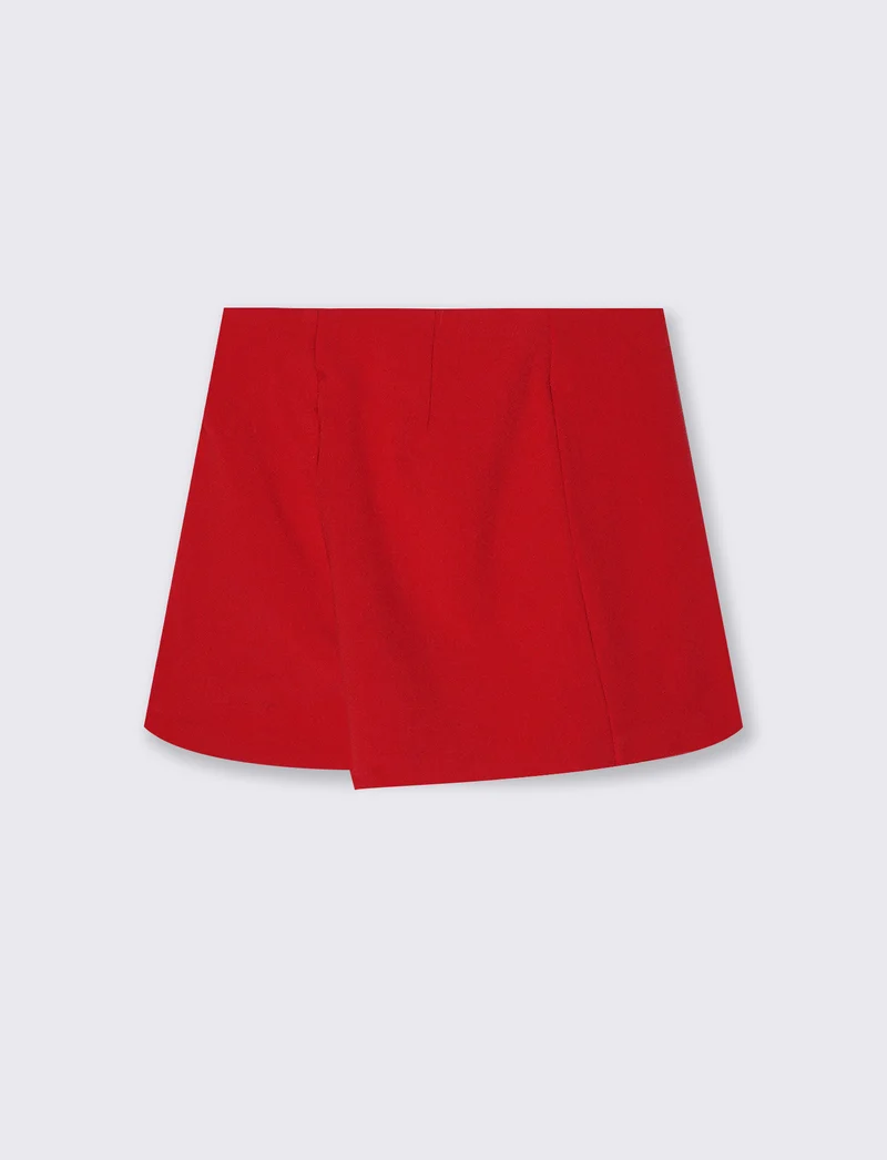 Gonna con short incorporato per bambina - Rosso