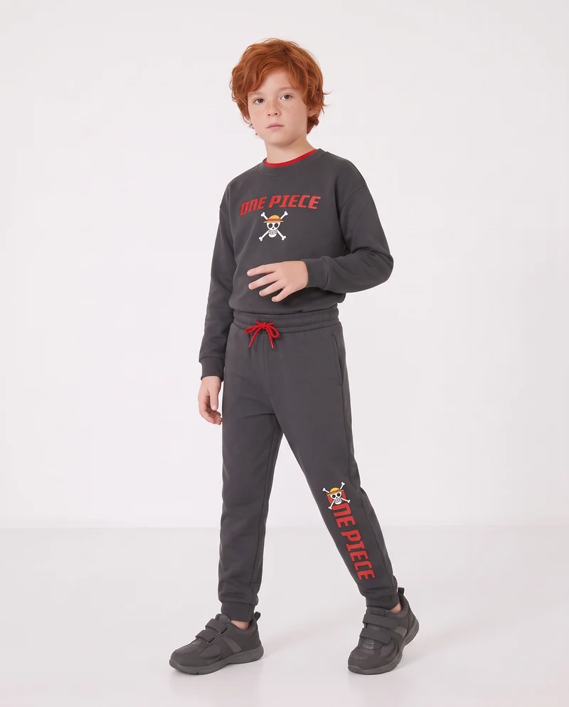 Jogger One Piece in cotone grigio piombo - Grigio piombo