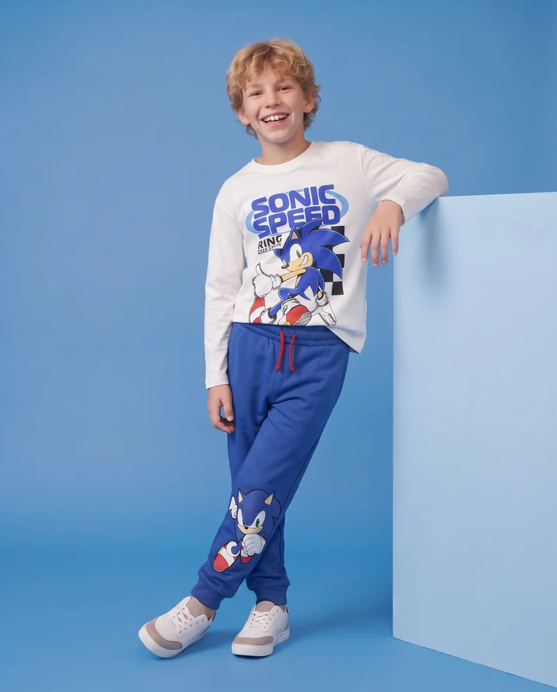 Jogger Sonic in cotone blu cobalto - Blu cobalto
