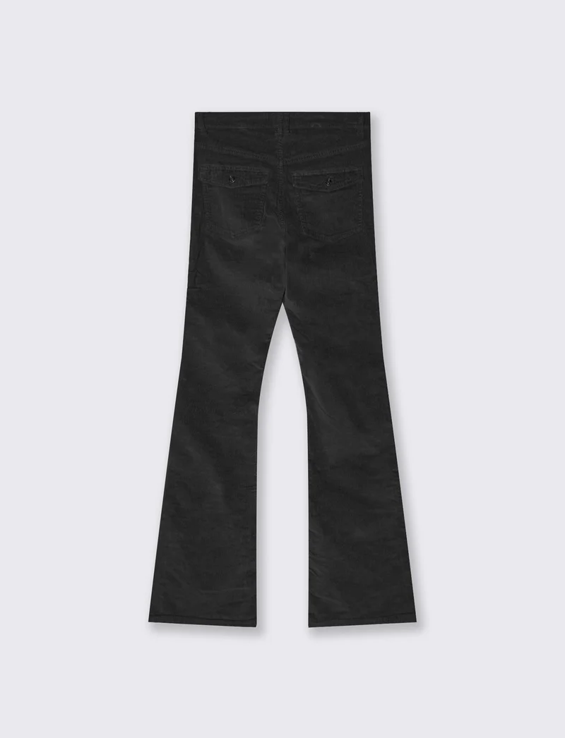 Pantalone bootcut vita regolare - Nero