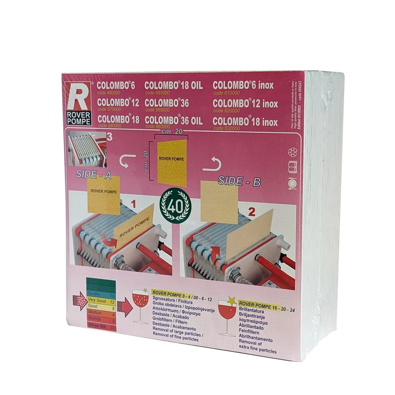 CARTONI FILTRANTI 20x20 ROVER 4 25pz