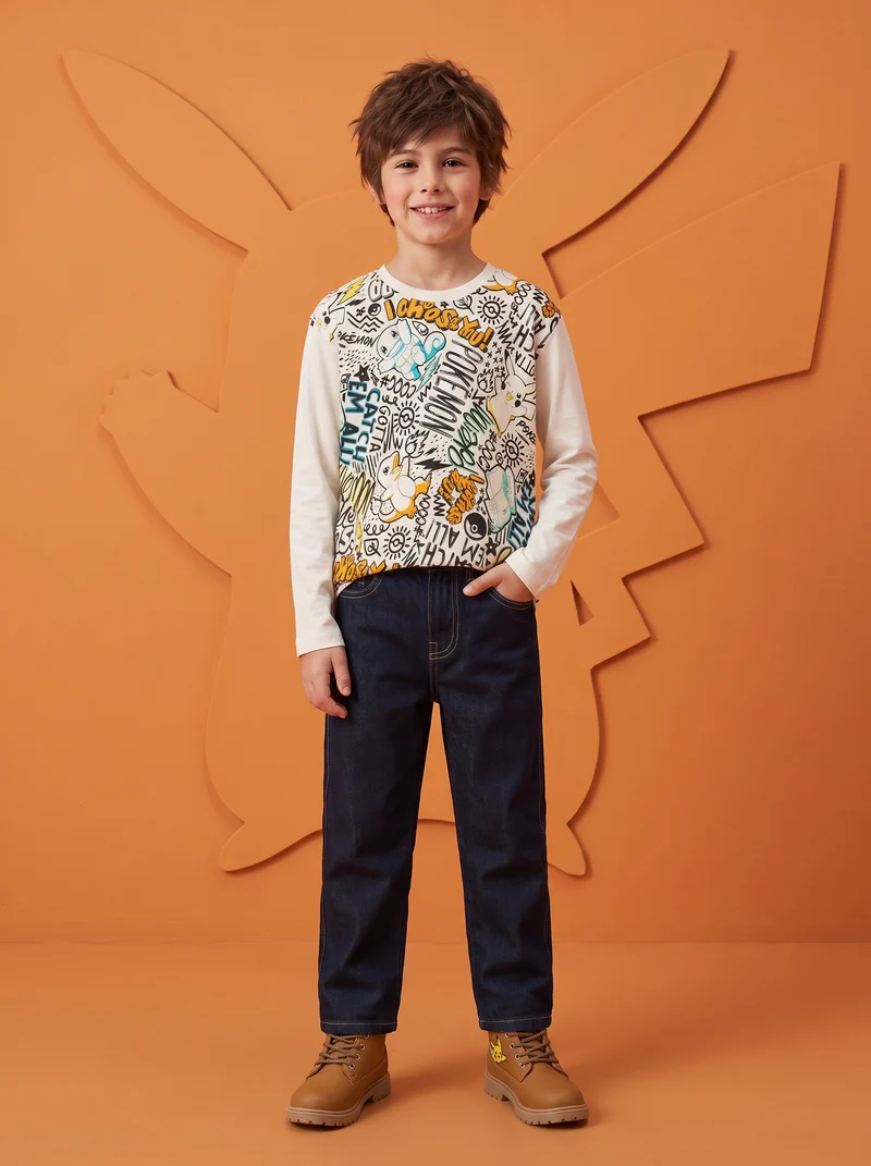 T-shirt maniche lunghe Pokemon in cotone - Fantasia