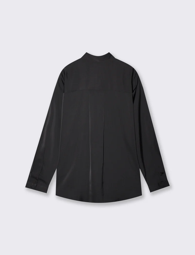 Camicia manica lunga elegante e versatile - Nero