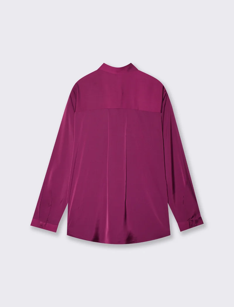 Camicia manica lunga elegante e versatile - Viola ametista