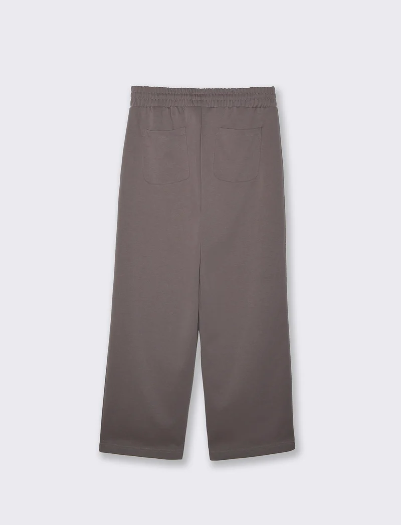 Pantaloni Jogger Relaxed Fit in Interlock - Grigio