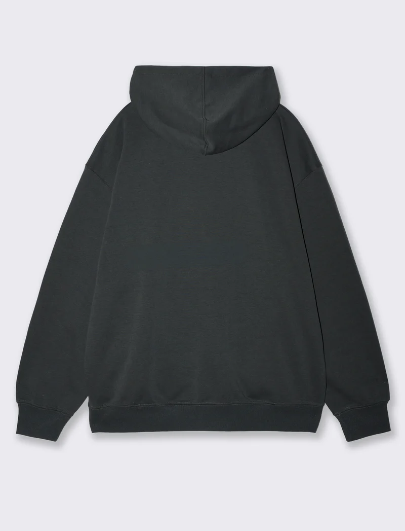 Felpa Cappuccio Relaxed Fit in Interlock - Verde