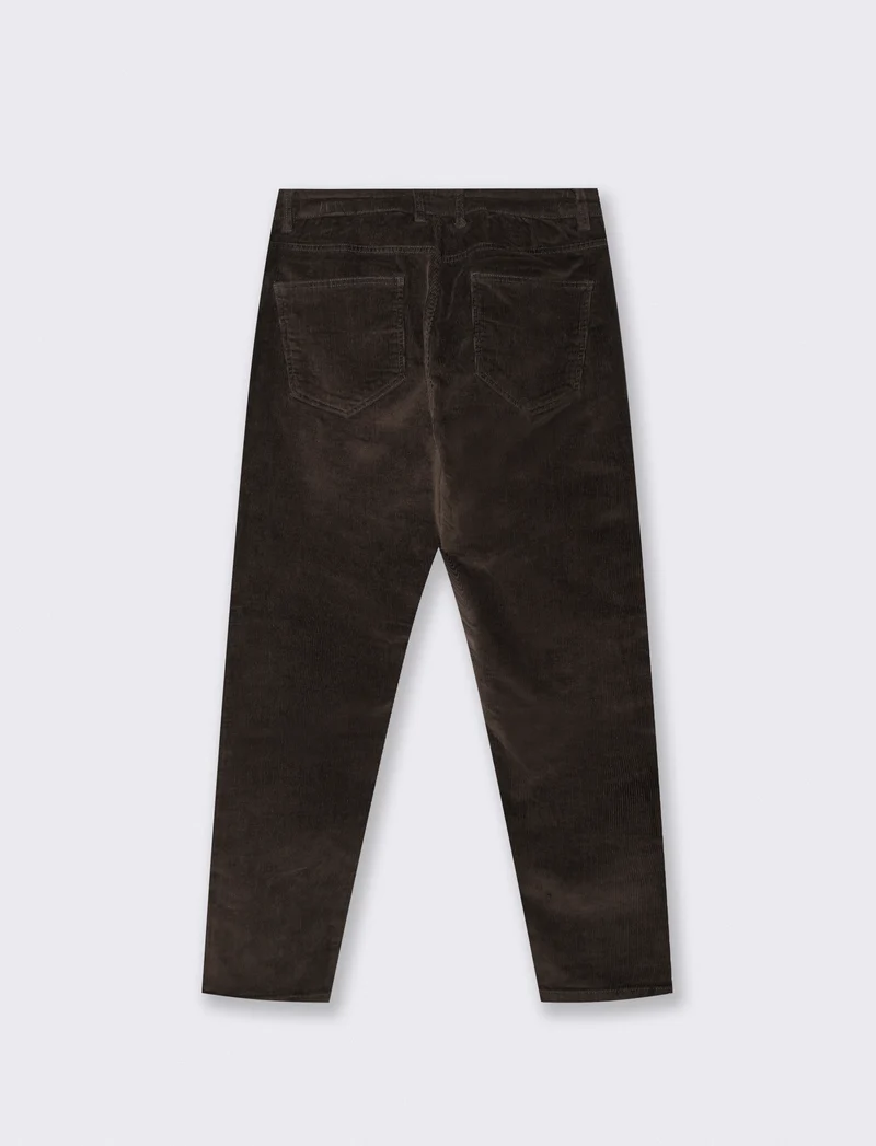 Pantaloni 5 tasche in velluto a coste - Moro