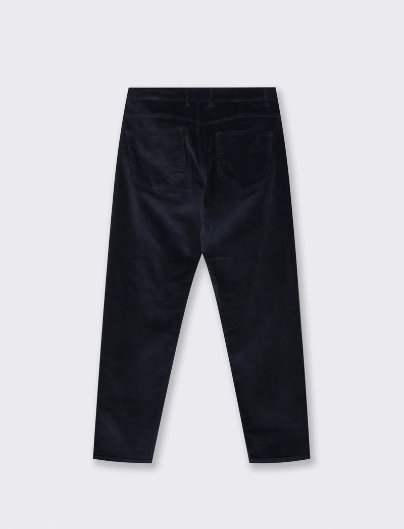 Pantaloni 5 tasche in velluto a coste - Blu