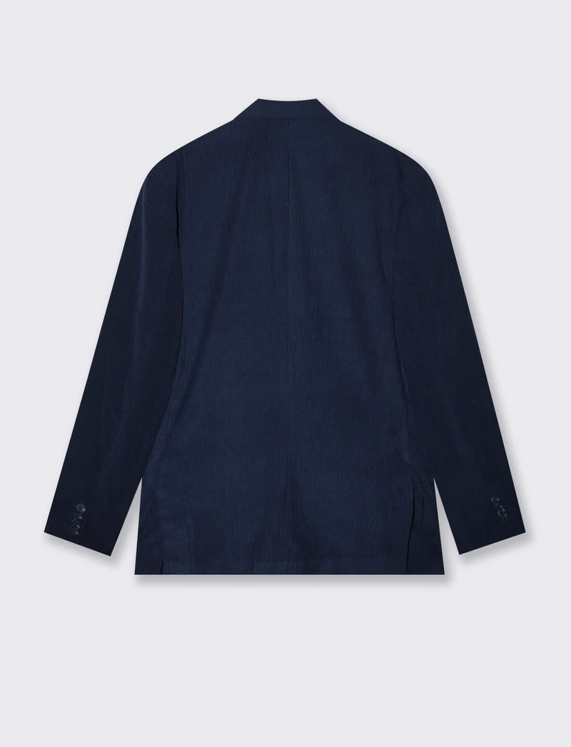Blazer in velluto formal fit elegante - Blu
