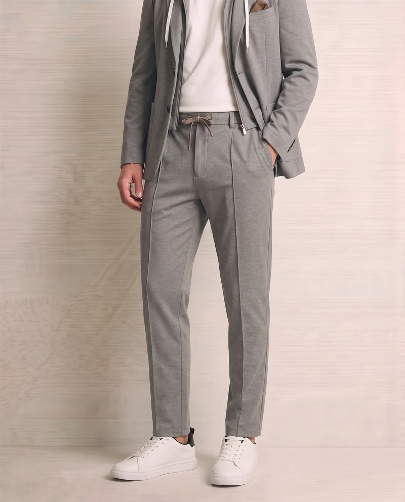 Pantaloni Jogger Easy Formal Fit - Grigio mel.