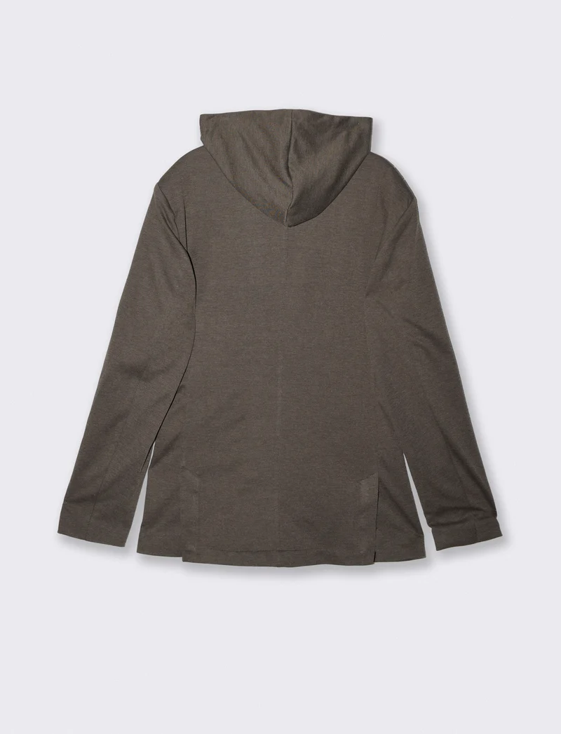 Blazer formale con cappuccio regolabile - Moro