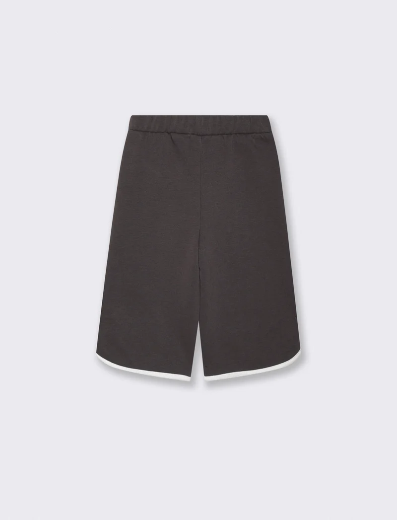 Jogger sportivi con fiocchetti decorativi - Grigio piombo