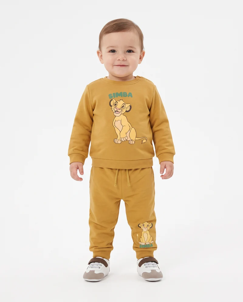 Jogger sportivo Re Leone in felpa - Ocra