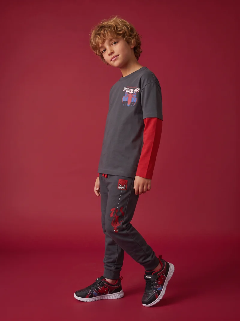 T-shirt maniche lunghe Spider-Man grigia - Grigio piombo