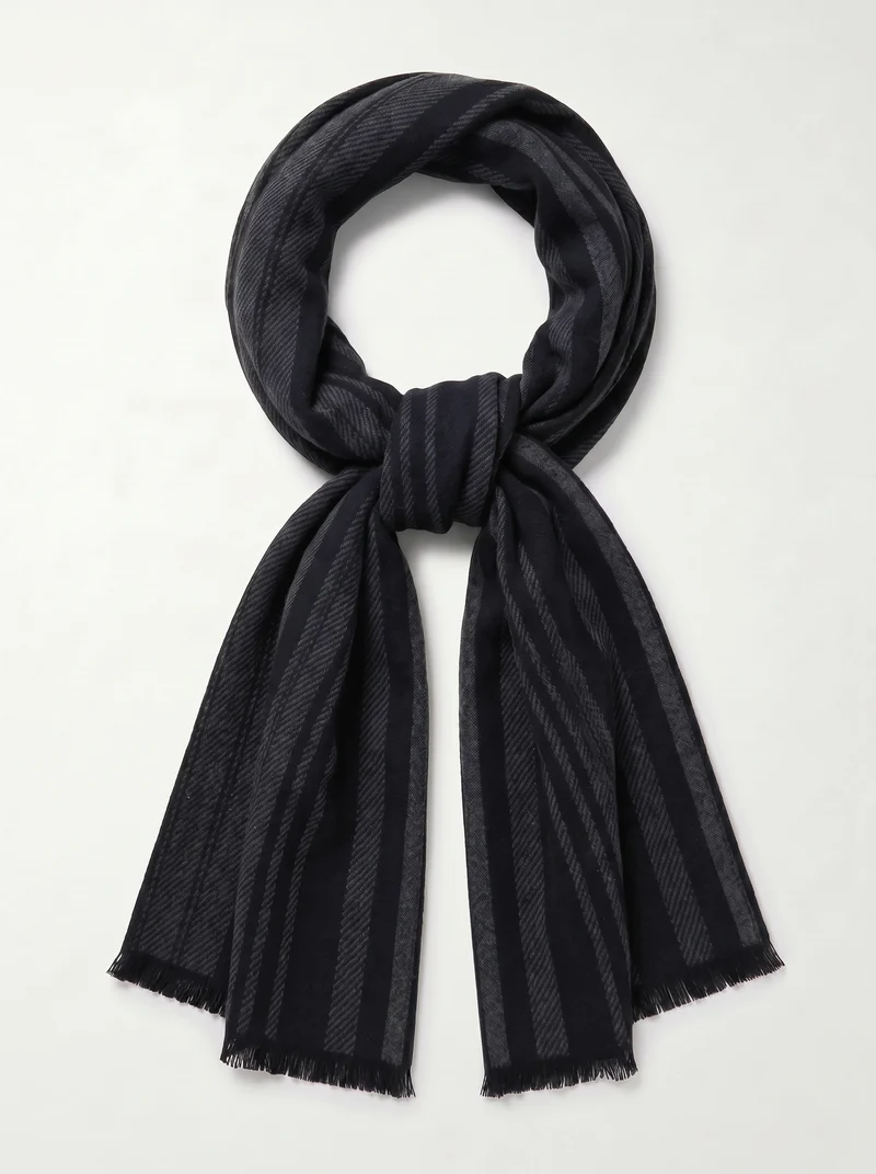 Sciarpa uomo righe grandi eleganti - Blu