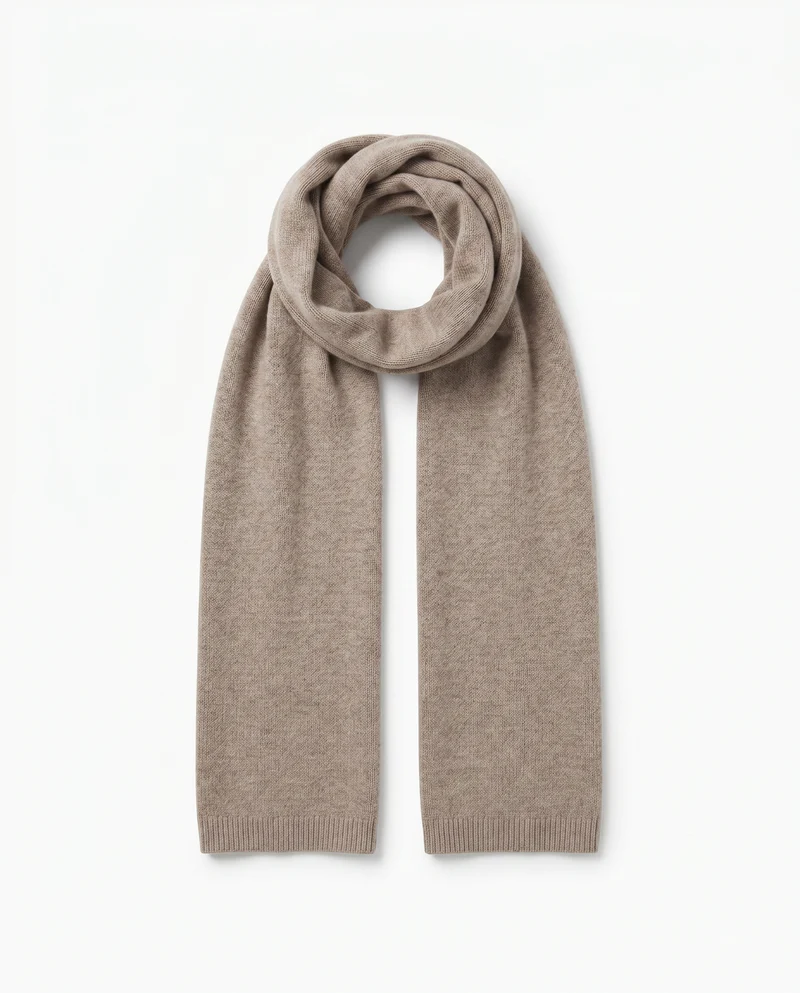 Sciarpa in maglia goffrata elegante - Beige