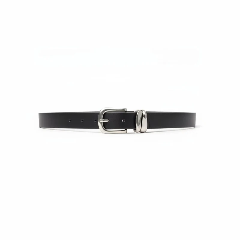 Cintura basic 2 passanti in metallo 3 cm - Oro