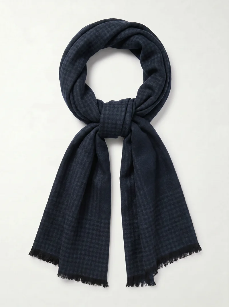 Sciarpa uomo a quadroni eleganti - Blu