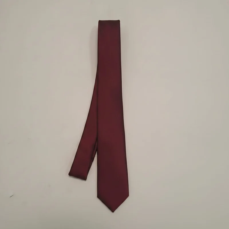Cravatta raso liscio 5 cm per uomo - Bordeaux