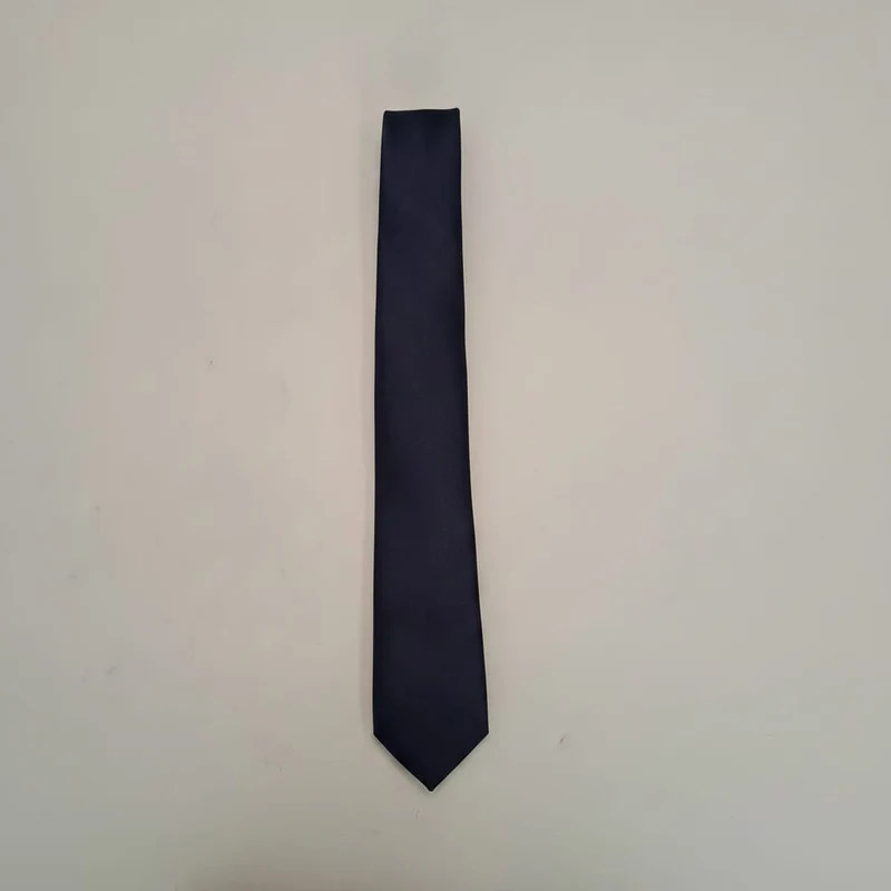 Cravatta raso liscio 5 cm per uomo - Blu navy