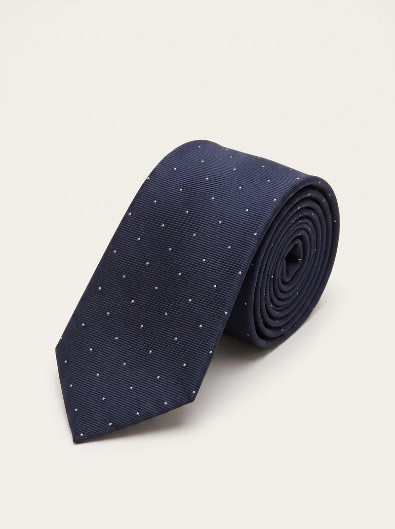 Cravatta cerimonia uomo 8cm elegante - Blu notte