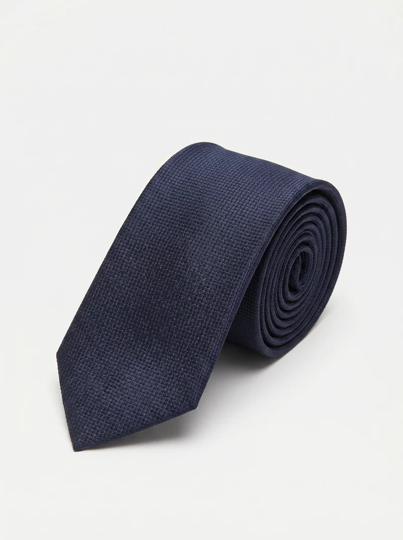 Cravatta cerimonia uomo 8cm elegante - Blu scuro