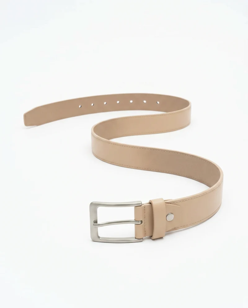 Cintura uomo basic elegante e versatile - Beige