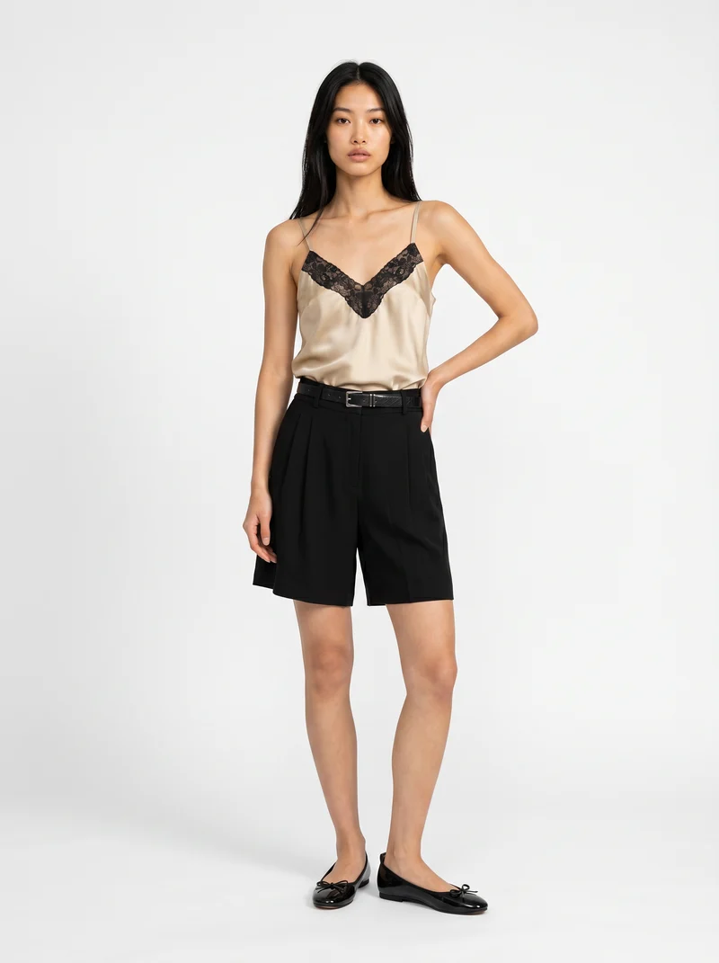 Shorts con cintura trendy e versatili - Nero