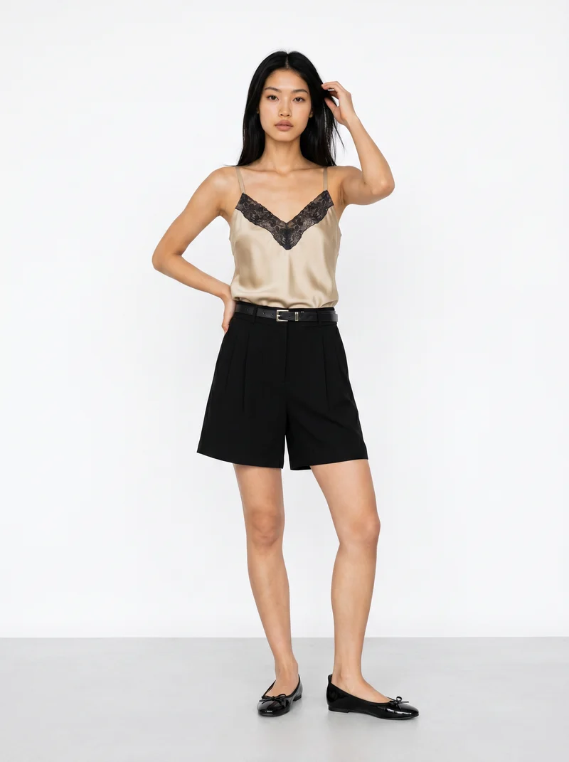 Shorts con cintura trendy e versatili - Nero