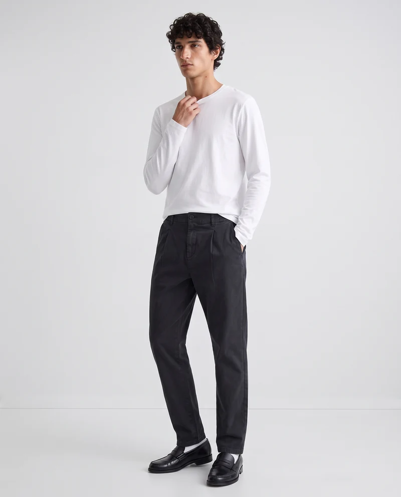 Pantaloni Chino Jogger in Twill Elasticizzati - Blu
