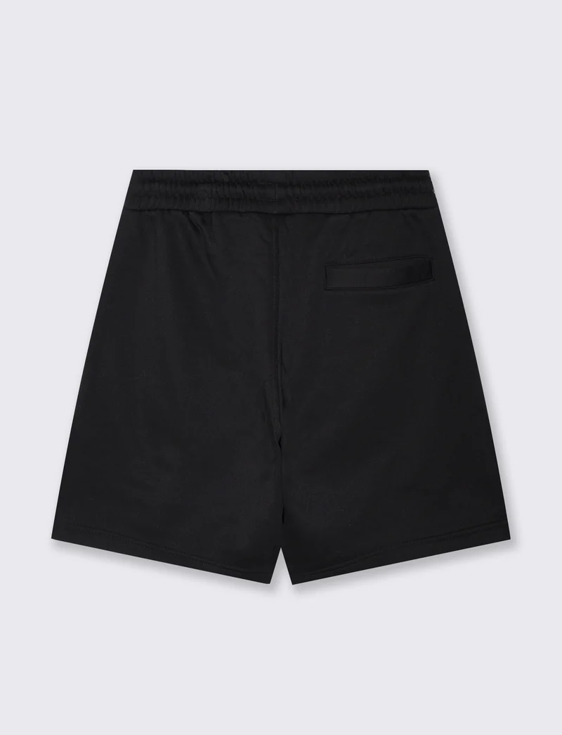 Bermuda in felpa con vita jogger - Nero