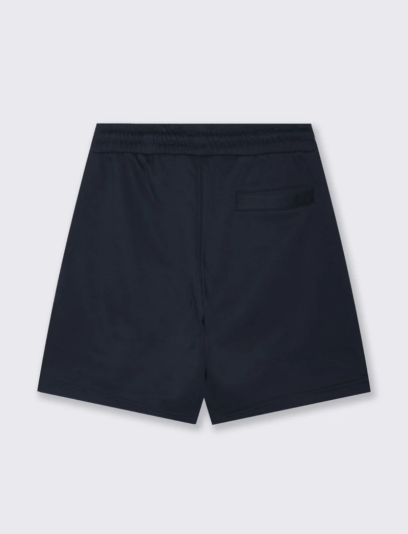 Bermuda in felpa con vita jogger - Blu