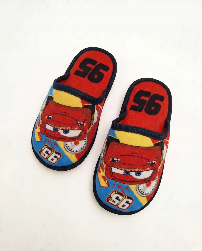 Pantofola Cars in tessuto blu per bambini - Blu