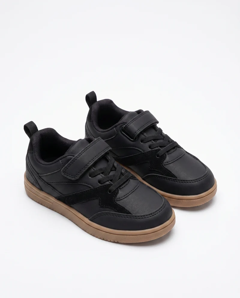 Sneakers minimal in poliuretano nero - Nero