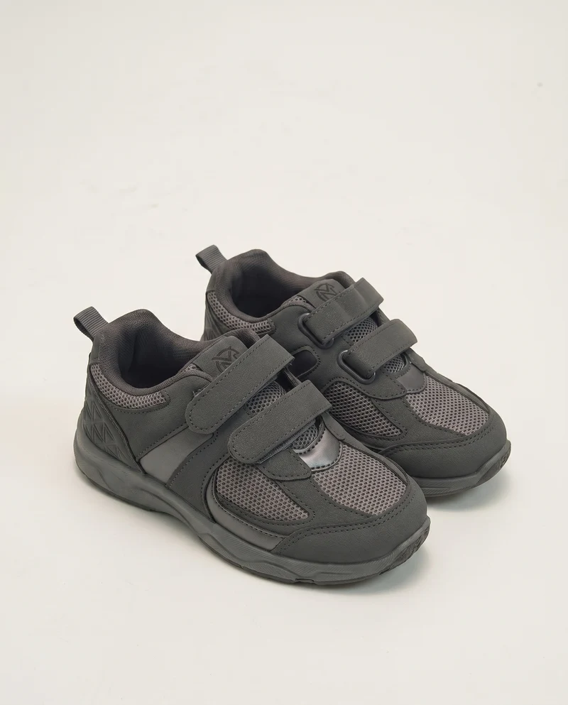 Sneakers da bambino con doppio strappo - Grigio