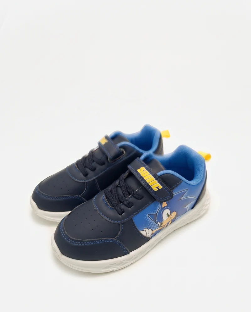 Sneakers Sonic© blu con strappo per bimbi - Blu