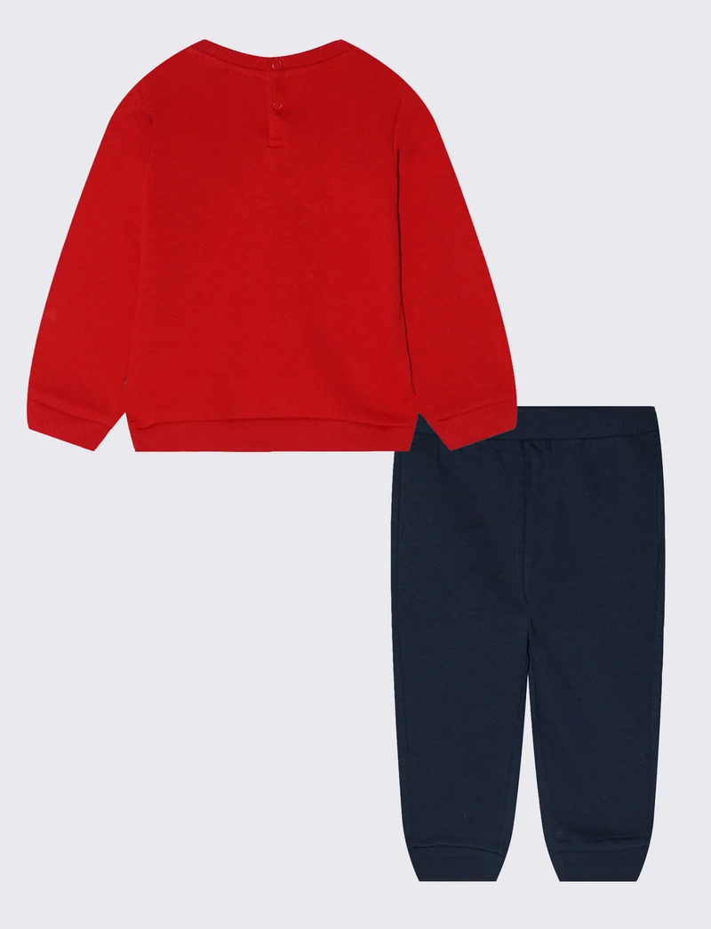 Set due pezzi con stampa natalizia - Rosso