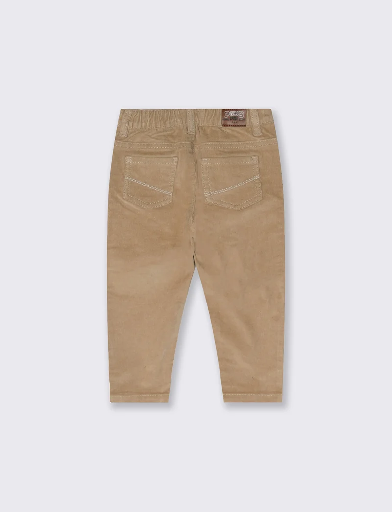 Pantaloni a costine in velluto casual - Beige