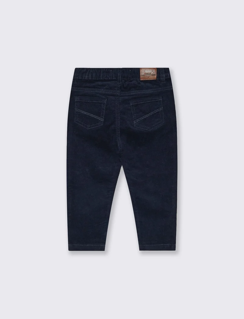 Pantaloni a costine in velluto casual - Blu