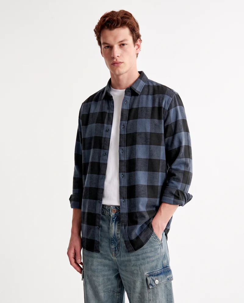 Camicia a quadri in flanella regular fit - Avion