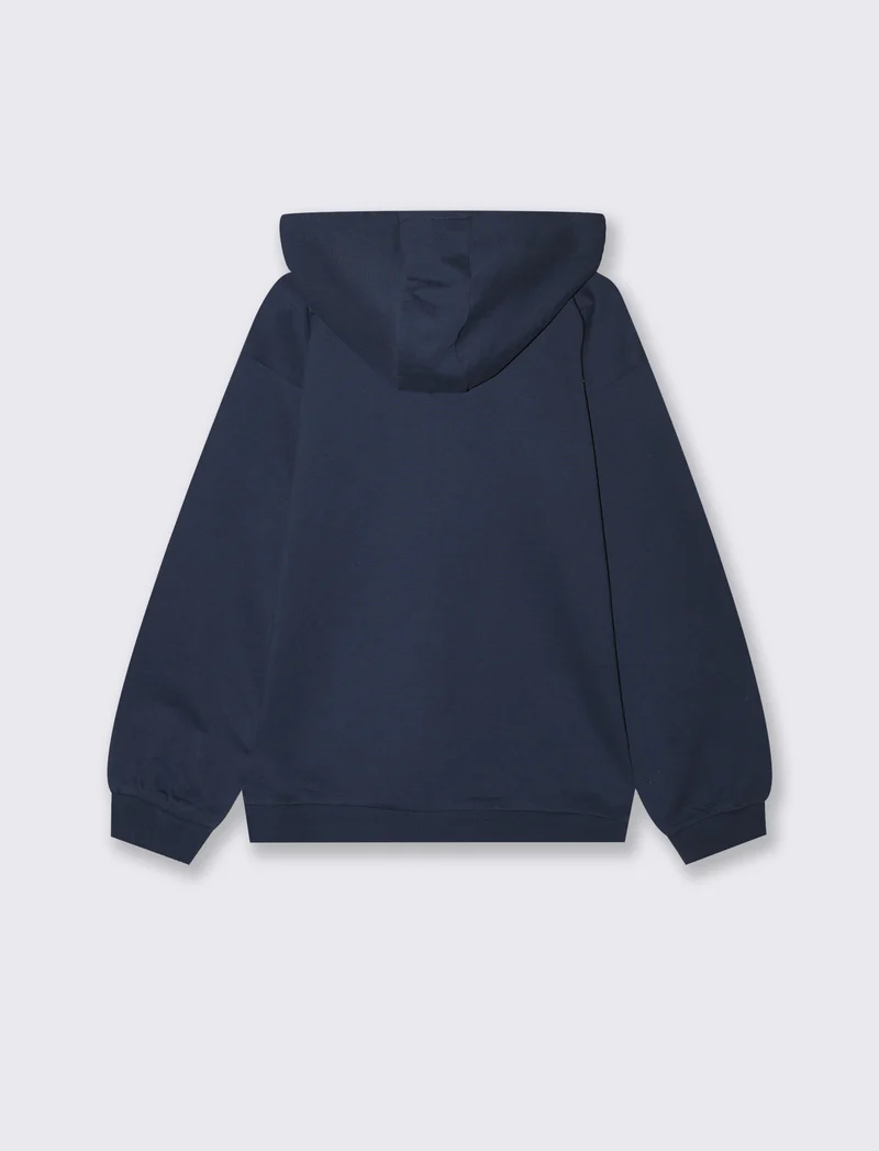 Felpa con cappuccio versatile per tutti - Blu