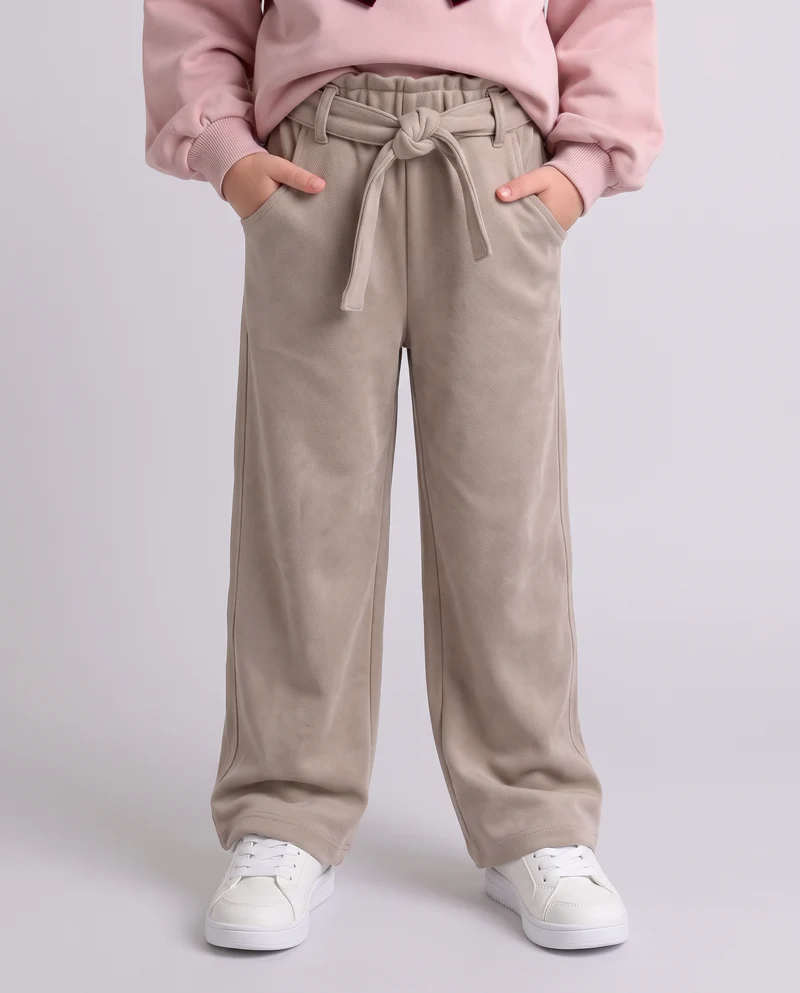 Pantalone gamba ampia morbido e glamour - Beige