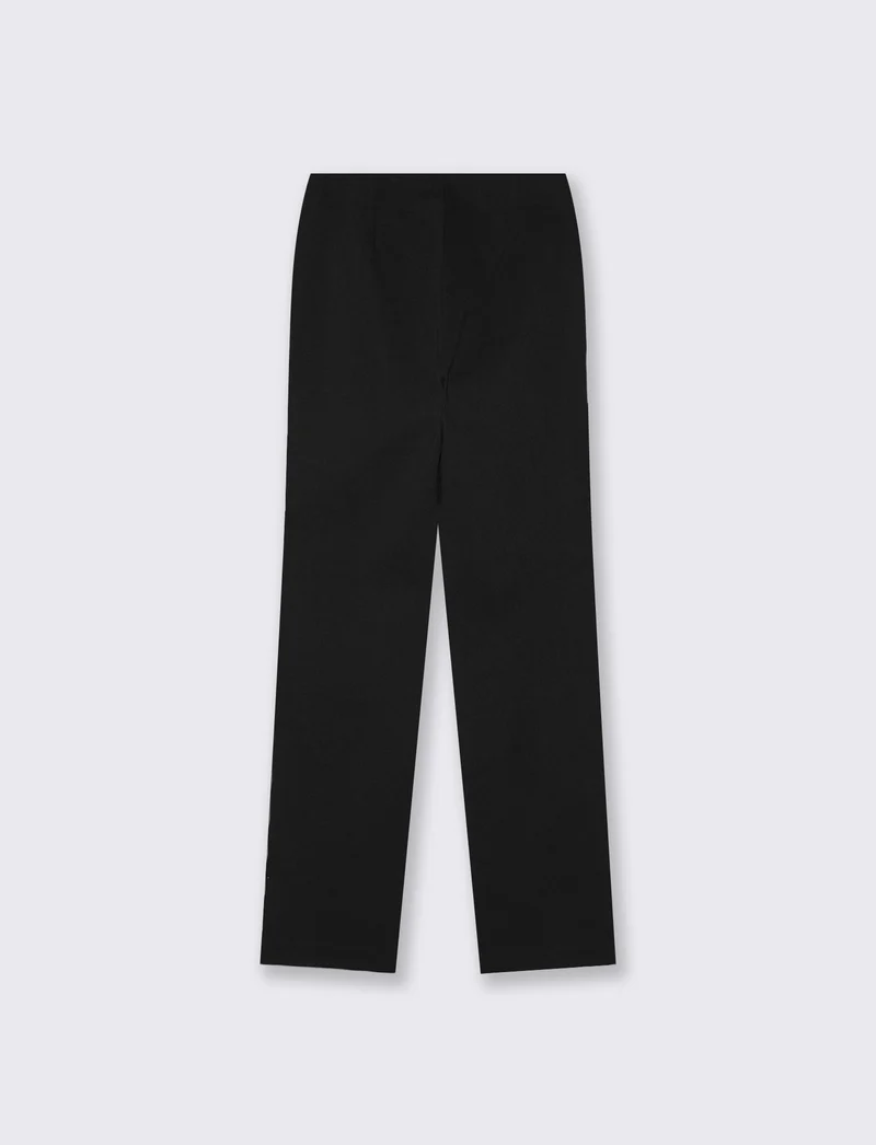 Pantalone skinny a vita alta flare - Nero