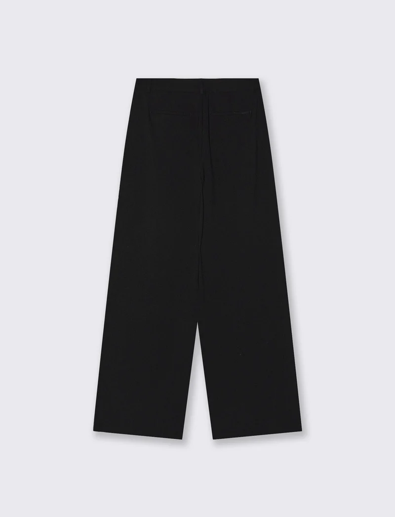 Pantaloni classici con pinches eleganti - Nero
